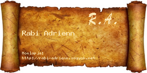 Rabi Adrienn névjegykártya